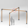 9 x 9 Ahşap Kirişler için Xflex 4 Kollu Pergola Orta Çapraz Braketi
