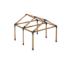 9 x 9 Ahşap Kirişler İçin 30 Derece Çatılı Çift Bölümlü Pergola Braket Seti