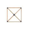 9x9 Ahşap Kirişler İçin 30 Derece Çatılı Tek Bölümlü Pergola Braket Seti